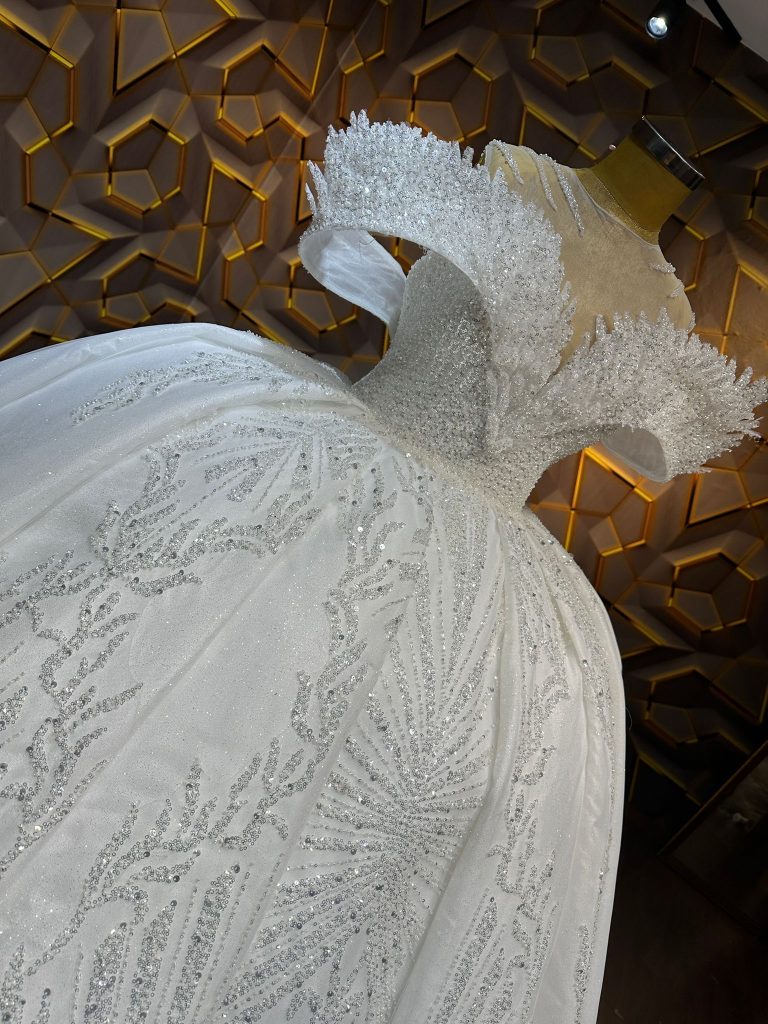 Crystal Embellished Ball Gown Wedding Dress for Rental